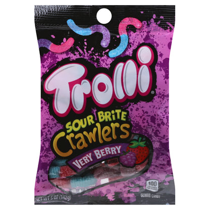 Trolli Sour Brite Crawlers Very Berry Gummi Candy 5 oz