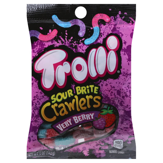 Trolli Sour Brite Crawlers Very Berry Gummi Candy 5 oz
