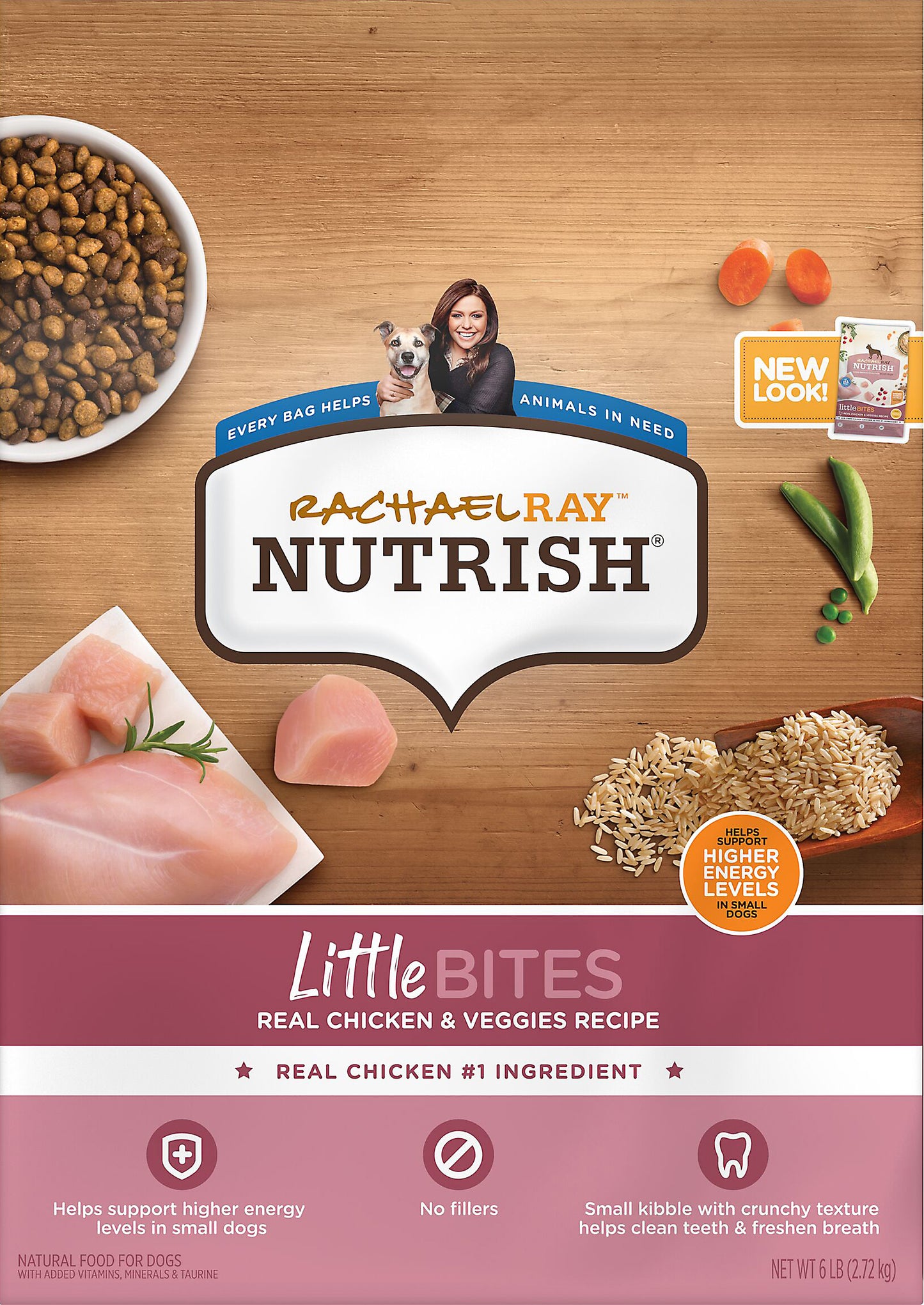 Rachael Ray Nutrish Little Bites Real Chicken & Veggies Recipe Dog Food 6 lb