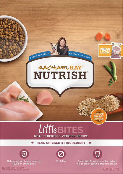 Rachael Ray Nutrish Little Bites Real Chicken & Veggies Recipe Dog Food 6 lb