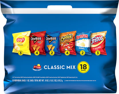 Frito Lay Variety Pack Classic Mix Snack 18-1 oz Bags