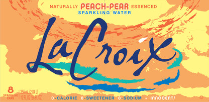 LaCroix Peach-Pear Sparkling Water 8 - 12 fl oz Cans
