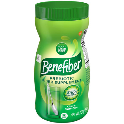 Benefiber Daily Prebiotic Fiber Supplement Powder for Digestive Health, Unflavored - 5.4 Ounces