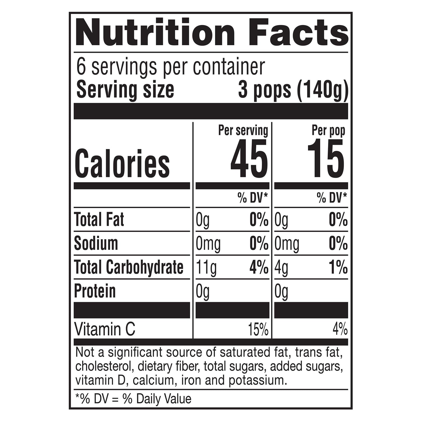 Popsicle 18 Pack Tropicals Ice Pops 18 29.7 fl oz 18 ea Box