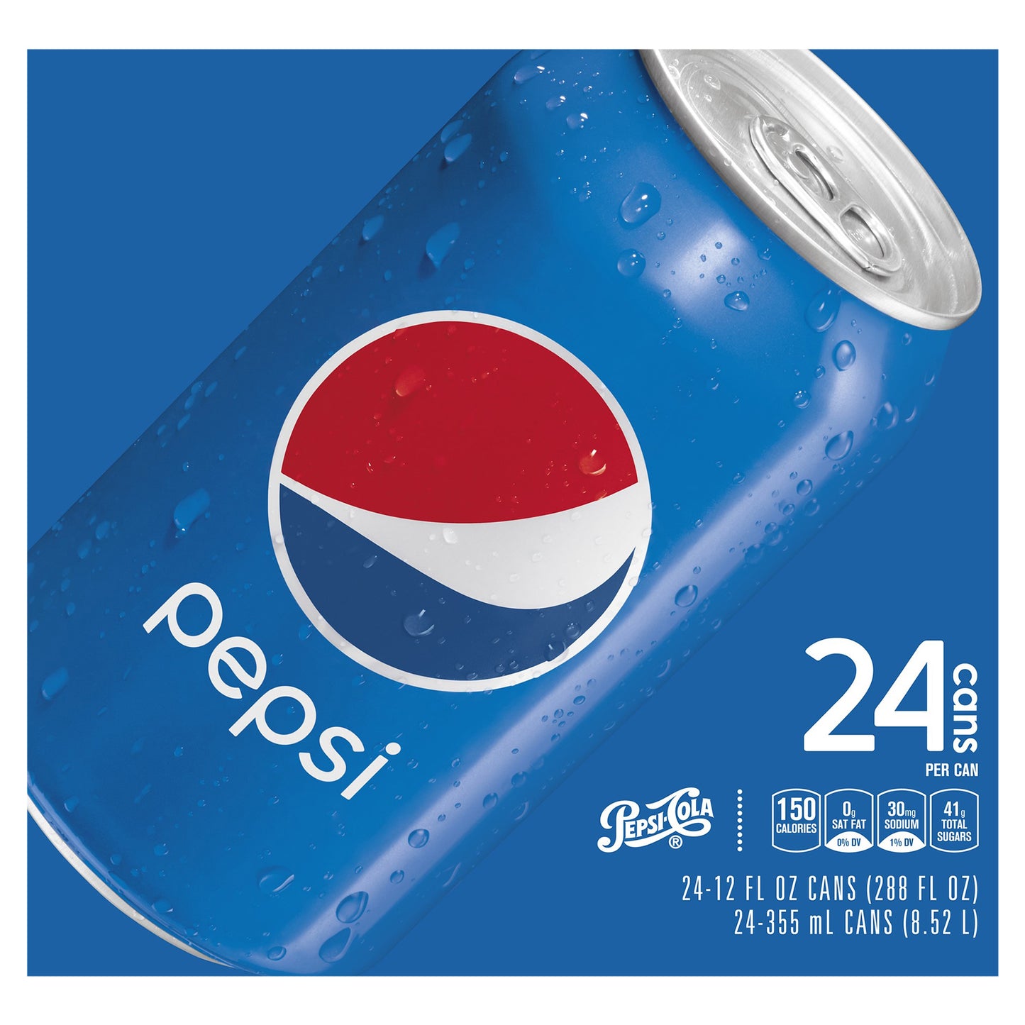 Pepsi Soda Cola 12 Fl Oz 24 Count Can Box