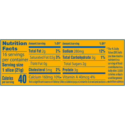 Velveeta Original Slices, 16 ct - 12.0 oz Wrapper