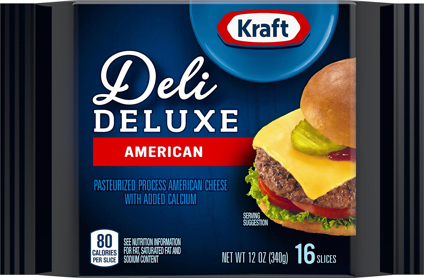 Kraft Deli Deluxe American Cheese Slices, 16 ct Pack