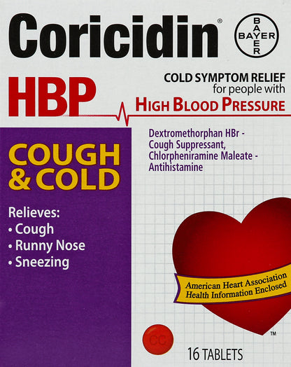 Coricidin HBP Cough & Cold 16 ea