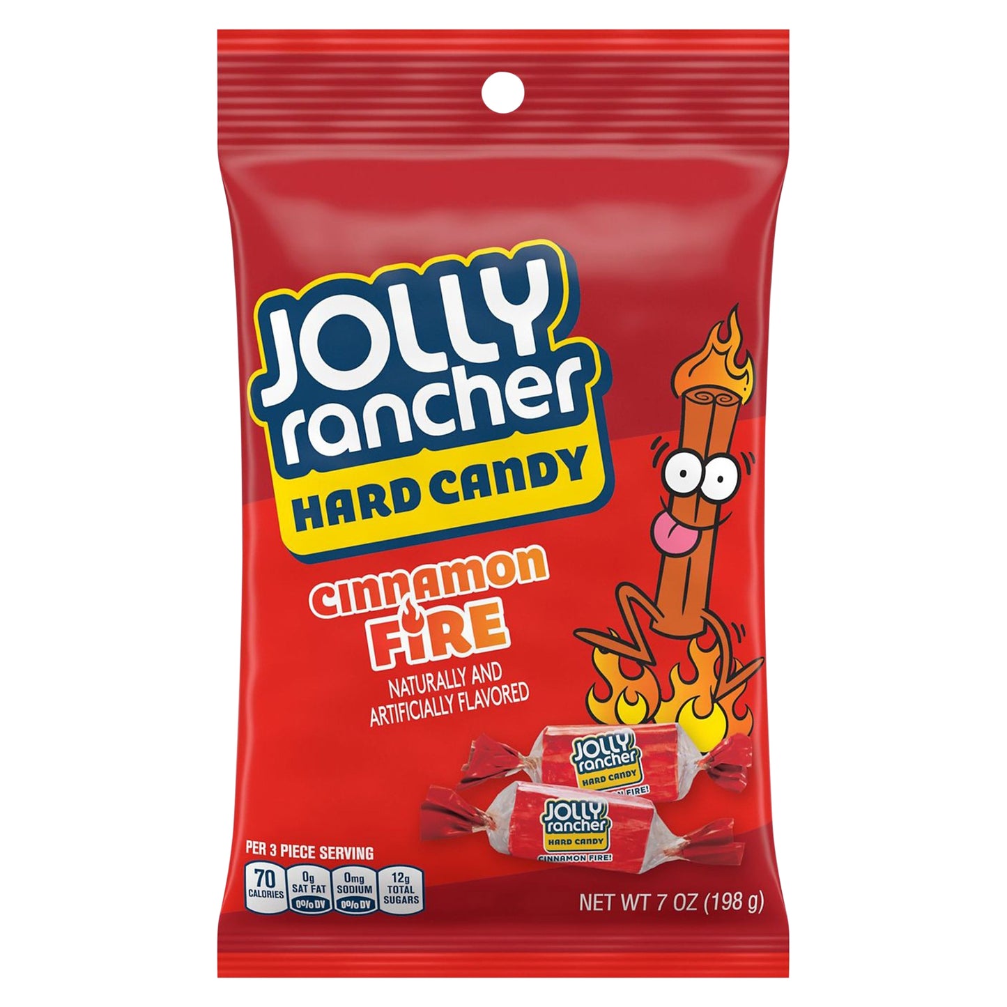 JOLLY RANCHER Cinnamon Fire Flavored Hard Candy, Individually Wrapped, 7 oz, Bag