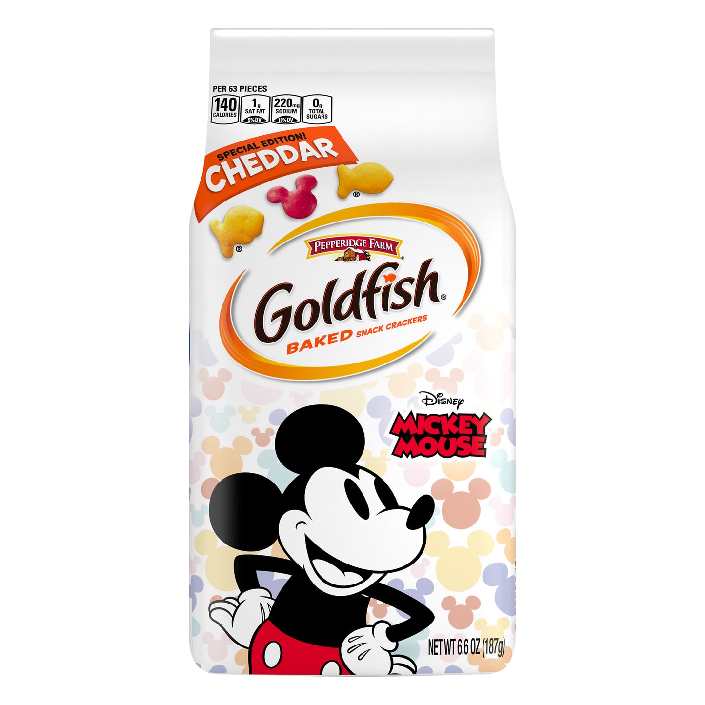 Goldfish Disney Mickey Mouse Cheddar Baked Snack Crackers 6.6 oz