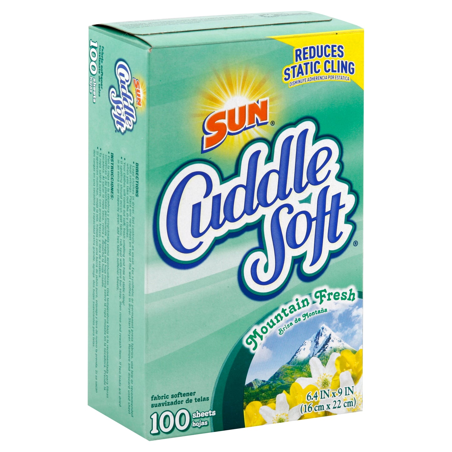Sun Cuddle Fabric Softener Sheets 100 ea