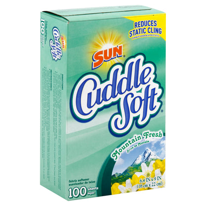 Sun Cuddle Fabric Softener Sheets 100 ea