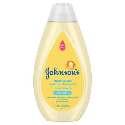 Johnson's Head-To-Toe Tear Free Baby Body Wash & Shampoo, 16.9 fl. oz