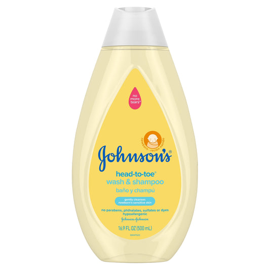 Johnson's Head-To-Toe Tear Free Baby Body Wash & Shampoo, 16.9 fl. oz
