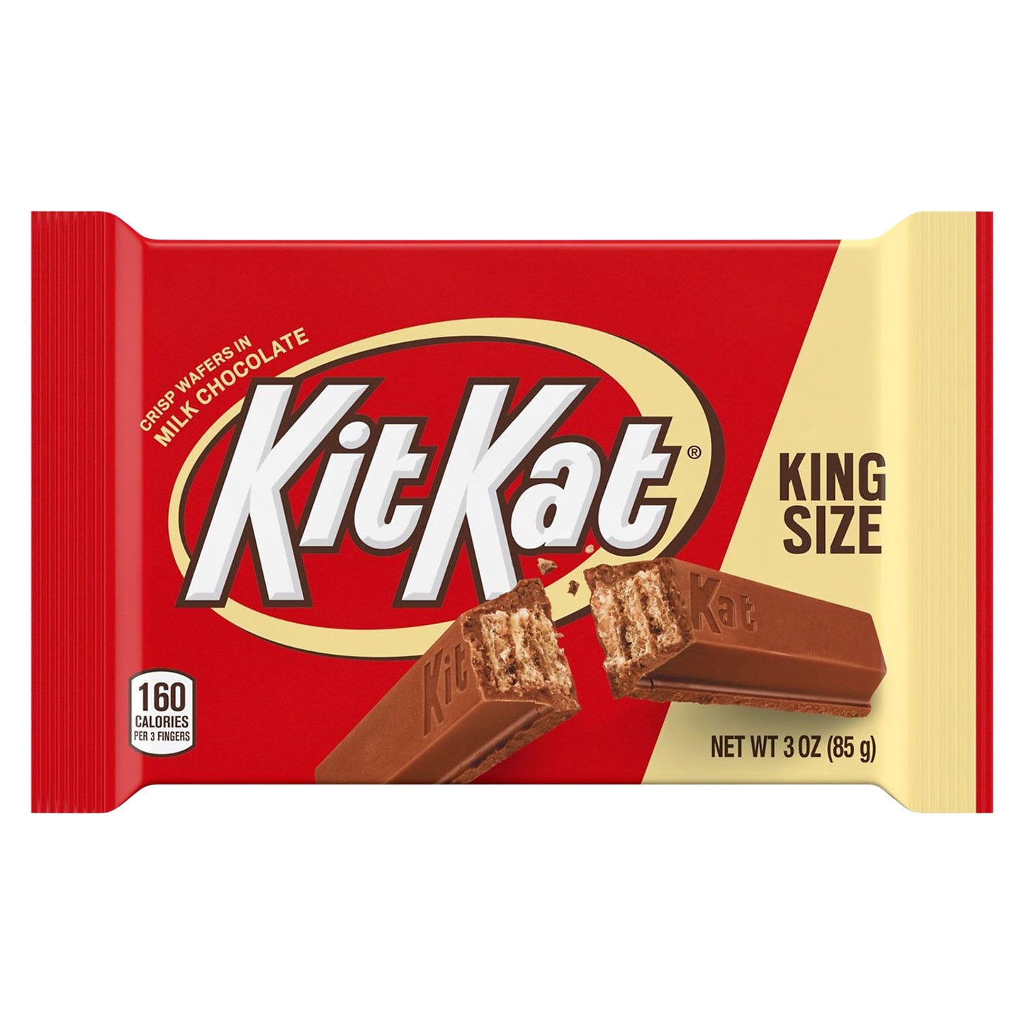 KIT KAT® Milk Chocolate King Size Wafer Candy, Individually Wrapped, 3 oz, Bar