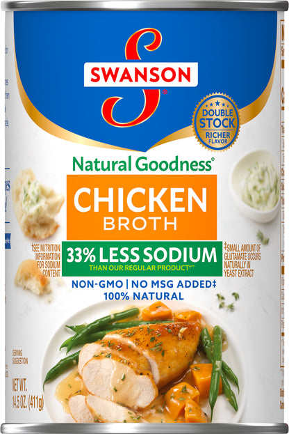 Swanson Natural Goodness 33% Less Sodium Chicken Broth 14.5 oz