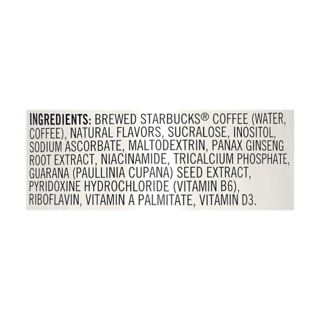 Starbucks Triple Shot Energy Coffee Beverage Zero Sugar Vanilla Flavor 15 Fl Oz