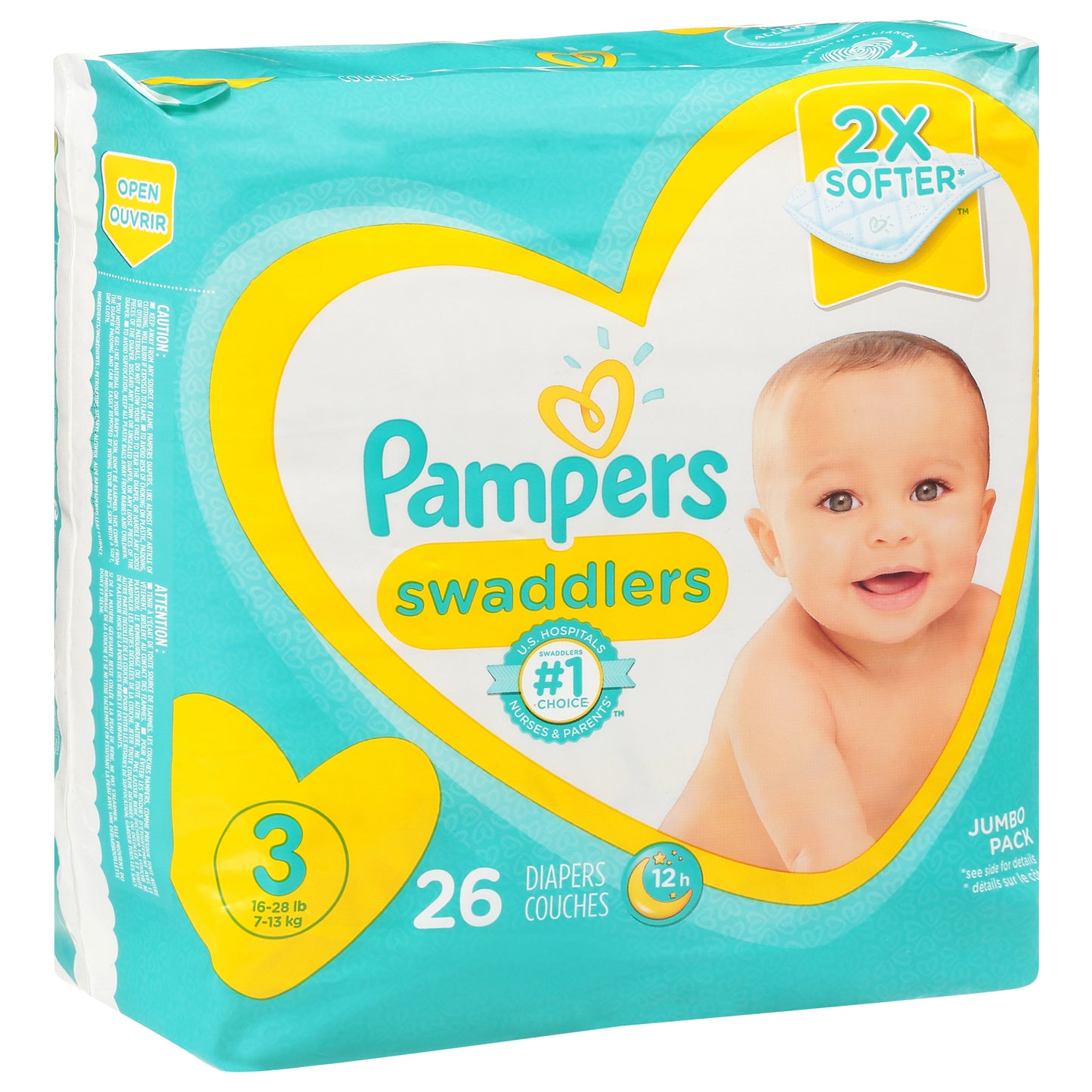 Pampers Swaddlers Jumbo Pack 2 (16-28 lb) Diapers 26 ea