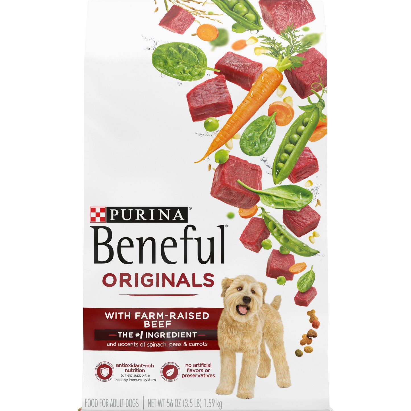 Purina Beneful Originals With Farm-Raised Beef, Real Meat Dog Food - 3.5 lb. Bag