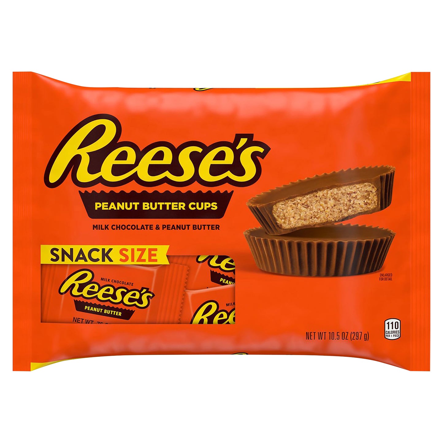 REESE'S Milk Chocolate Peanut Butter Snack Size Cups Candy, Easter, 10.5 oz, Bag